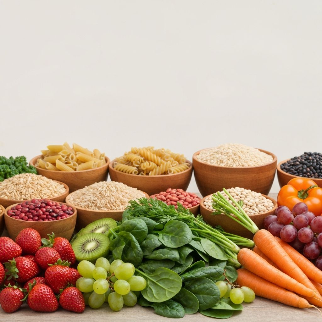 Fresh nutritious food selection